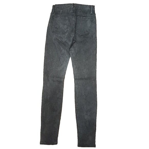Frame Denim Jeans Le Skinny De Jeanne Tonal Python Black Women's 25 - Picture 5 of 12